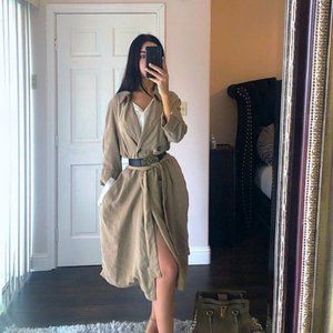 Max Jeans Tencel Double Breasted Trench Coat